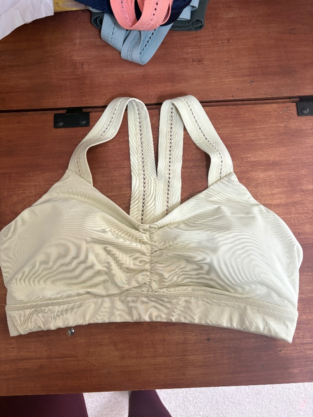 Handful Y-Back Bra in Light Yellow 'Citron'